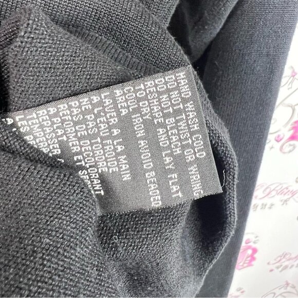 Kasper Knits sweater sparkly embroidered sequins Black Top with Silver Sequins - Picture 7 of 9